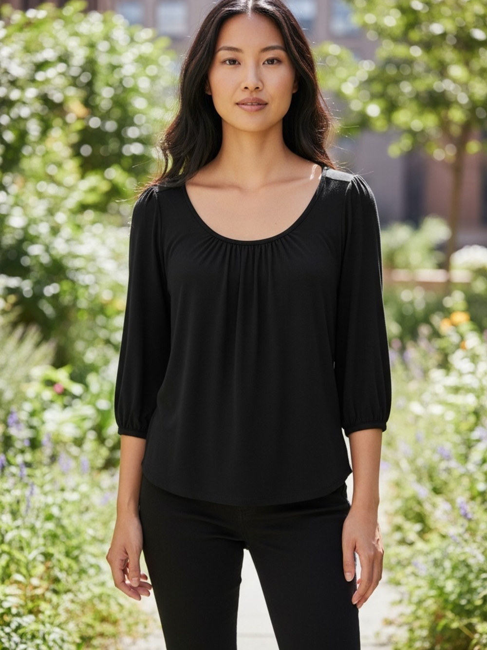 Banana Republic Open Back Blouse in Black Size XS